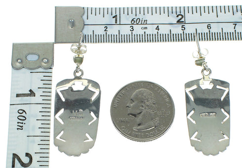 Southwest Silver Multicolor Post Dangle Earrings YX71338